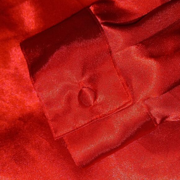 K.B.Lawrence Vintage Satin Button Down Blouse - Picture 7 of 9